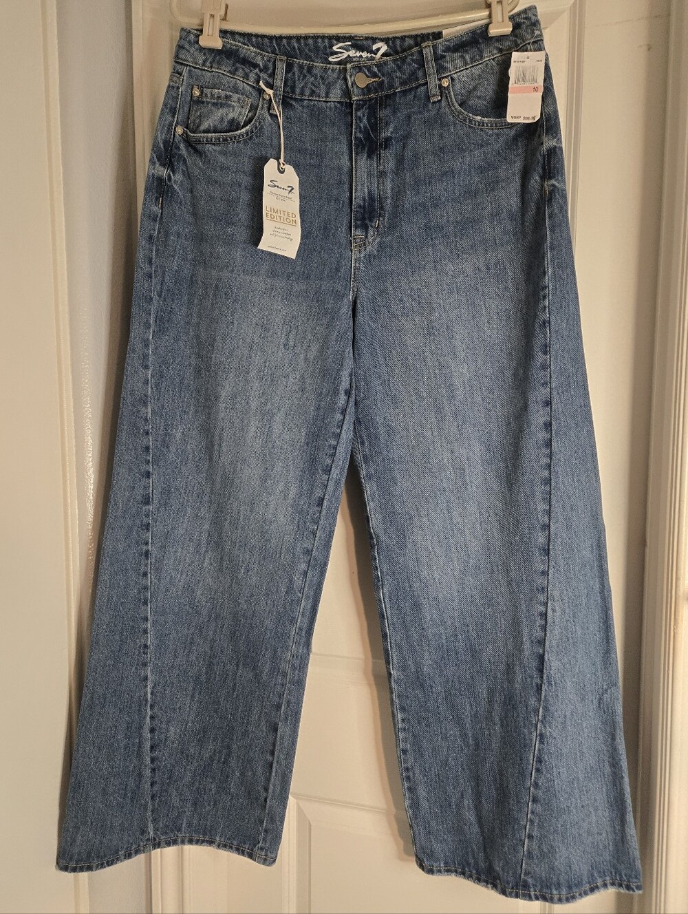 Seven7 High-Rise Limited Edition Wide Leg Jeans - Medium Wash Size 10 NWT